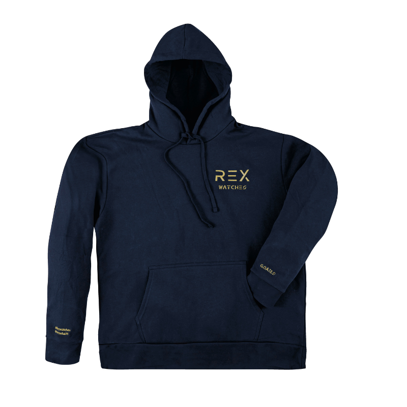 Navy blue and gold hoodie sale